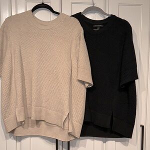 Banana Republic Cream and Black Sweaters